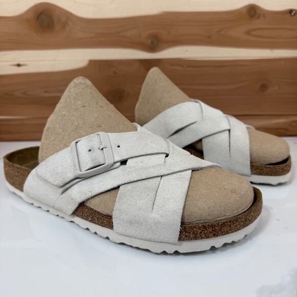 Birkenstock Sandals in White and Tan - Picture 5 of 12